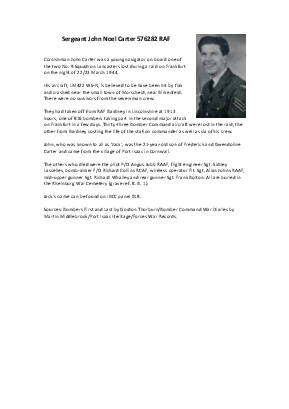 A preview of a PDF biography for Carter, John Noel
